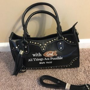 Western Handbag “With God All Things Are Possible”